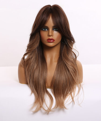 Perruque synthétique naturelle long, body wave 24 pouces, 120% densité