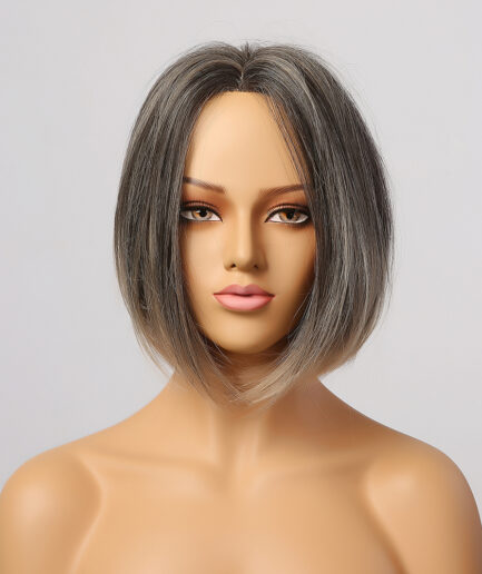 Perruque synthétique naturelle, bob résistant à La chaleur 12 pouces