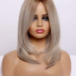 Perruque Cheveux synthétique naturel, 16 Pouces fibre Japonais haute qualité, 120% densité